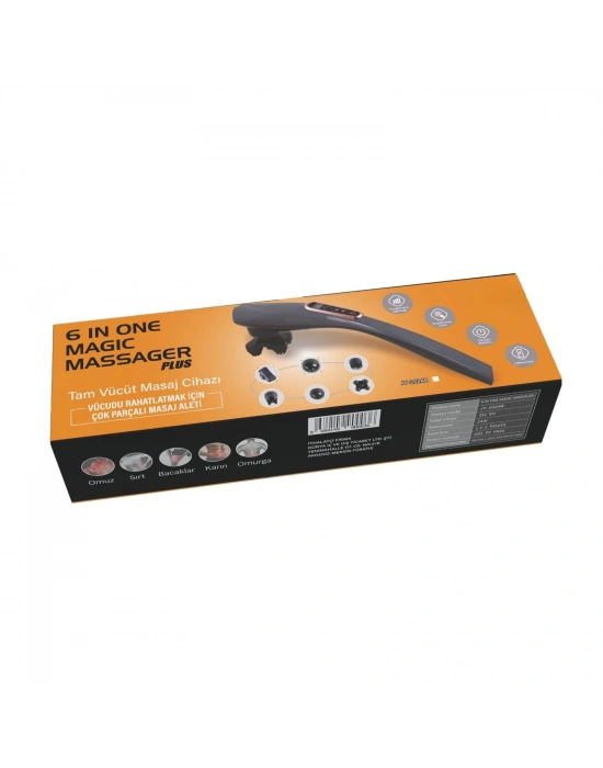 Magic Massager Plus Jy-2024b Masaj Aleti Boyun Sırt Bacak Kol Karın Bel 6 Başlıklı