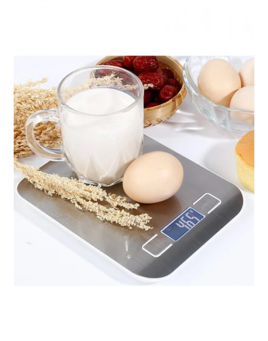 Metal Dijital Mutfak Terazisi Hassas Tartı 5 Kg Crown