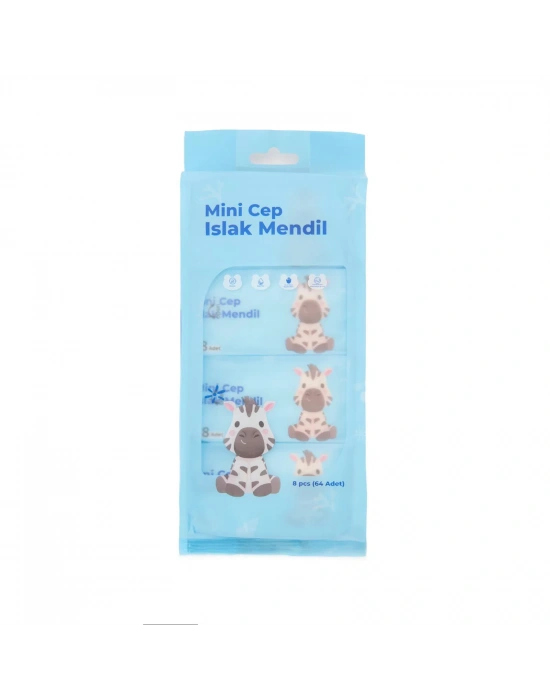 Mini Cep Islak Mendil Günlük Pratik 8li Paket