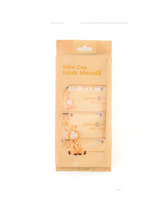 Mini Cep Islak Mendil Günlük Pratik 8li Paket