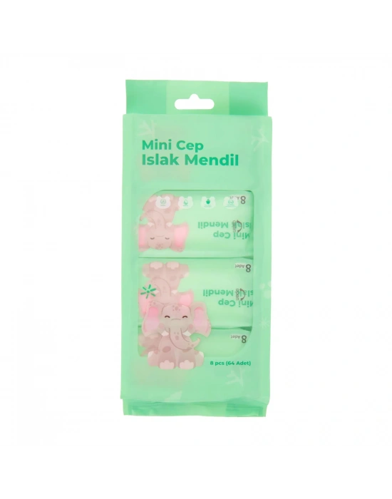 Mini Cep Islak Mendil Günlük Pratik 8li Paket