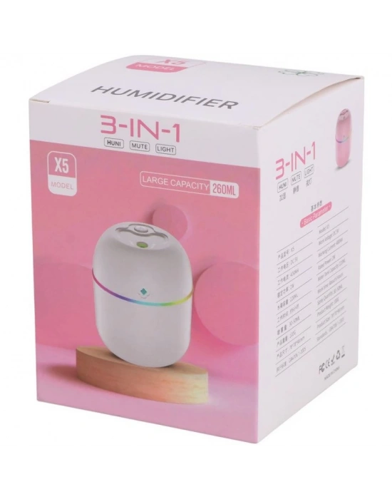 Mini Hava Nemlendirici 3in1 H2o Humidifier220ml