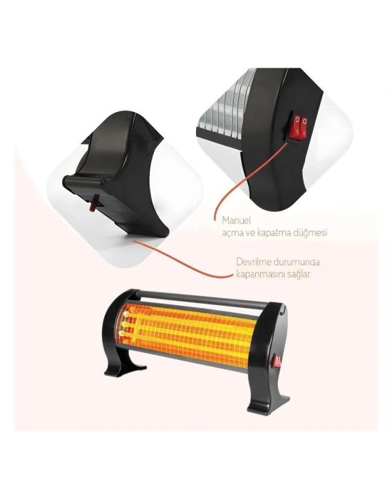 Minisan Mini Elektrikli Isıtıcı Ayak Isıtıcı Sobası 1200w