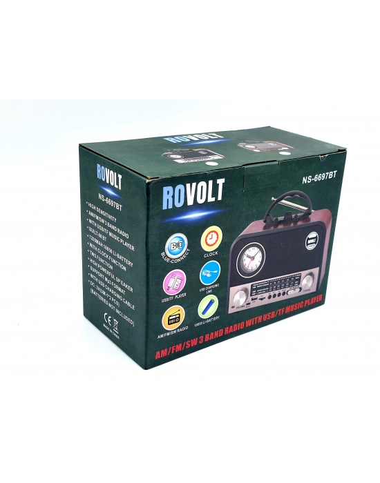 Nns Ns-6697bt Taşınabilir Bluetooth Nostaljik Radyo