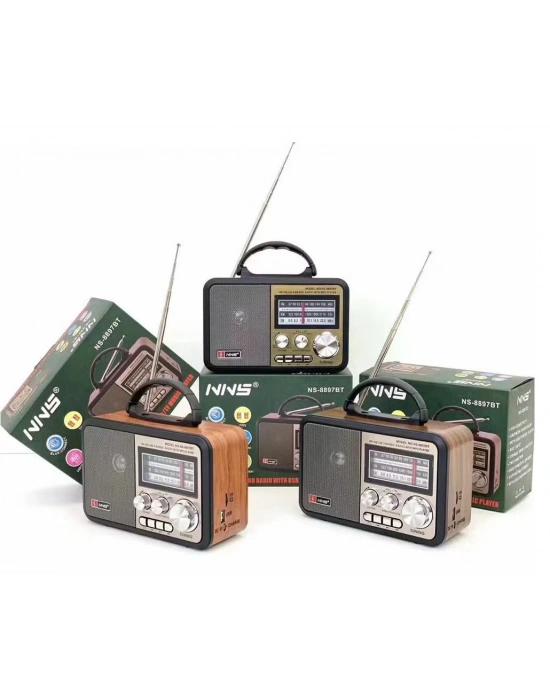 Nns Ns-8897 Orta Boy Retro, Nostaljik, Ahşap Tasarım Radyo
