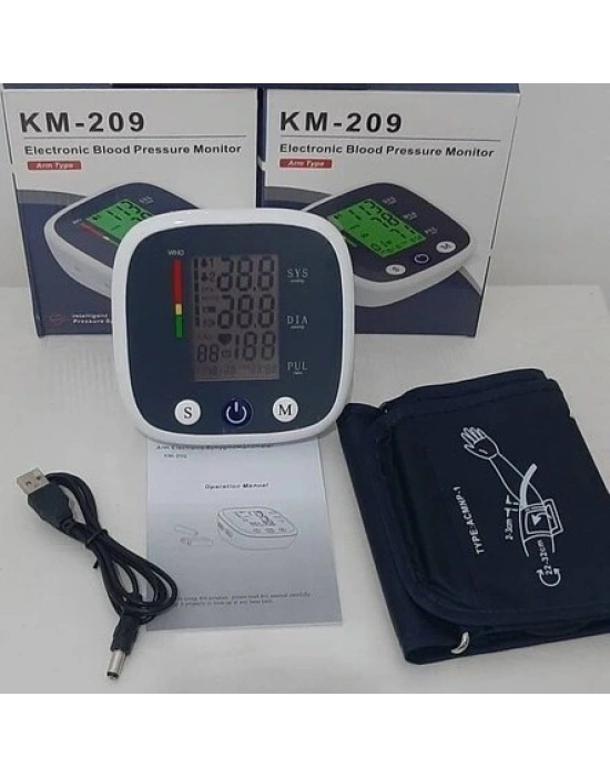 Otomatik Dijital Lcd Elektronik Tansiyon Aleti Kol Tipi Km-209 Akıllı Basınç Sistemi