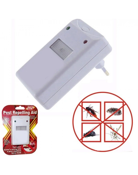 Pest Repeller Böcek Sinek Haşere Fare Kovucu Ultrasonik Zararlı Kovar Cihaz