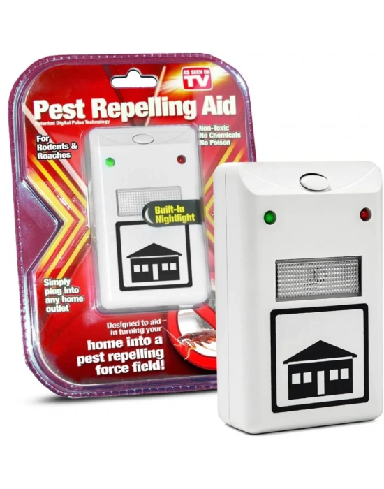 Pest Repeller Böcek Sinek Haşere Fare Kovucu Ultrasonik Zararlı Kovar Cihaz