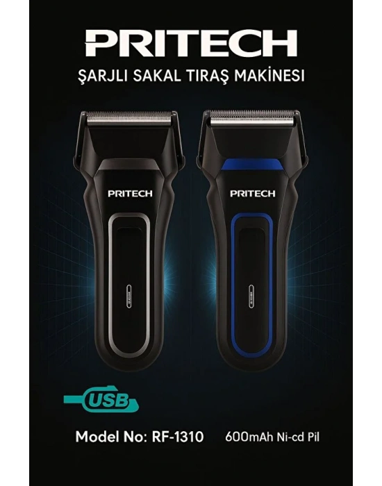 Pritech Şarjlı Sakal Tıraş Makinesi Seyahat Rf-1310