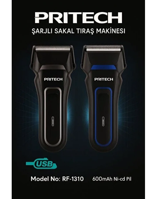 Pritech Şarjlı Sakal Tıraş Makinesi Seyahat Rf-1310