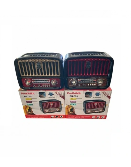 Prokama Bk-370 Nostaljik Tasarım Güneş Enerjili Radyo