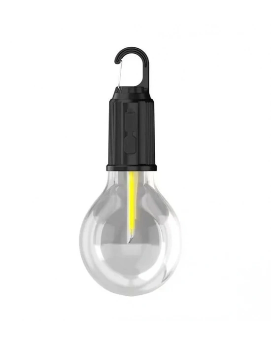 Rustik Taşınabilir Şarjlı Tasarruflu Ampul 10w Led Lamba Type-c Şarj Askılı Asma Aydınlatma