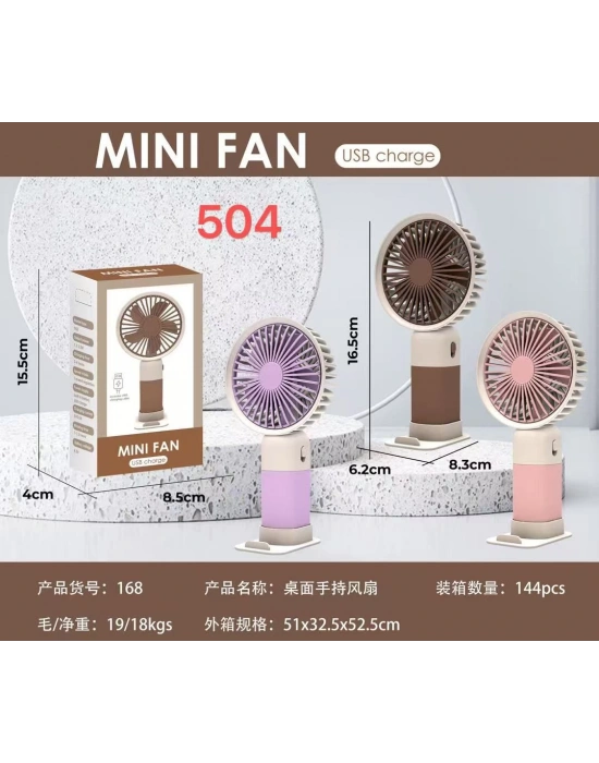 Şarjlı Taşınabilir El Tipi Mini Fan Egonex 504