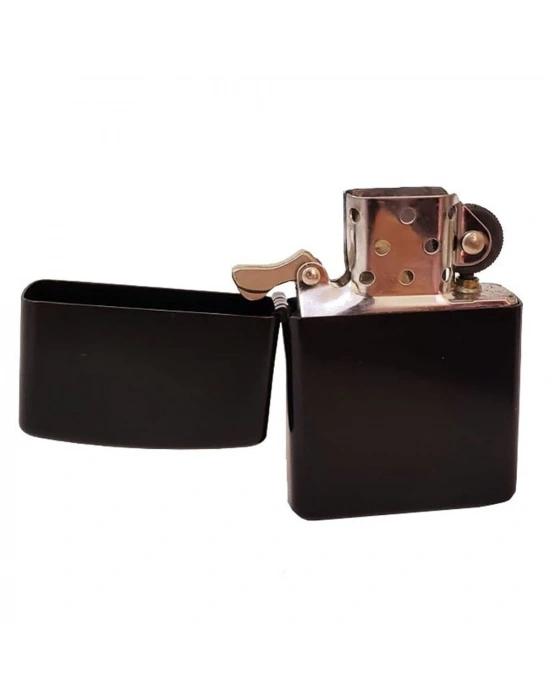 Siyah Düz Zippo Modeli Benzinli Çakmak