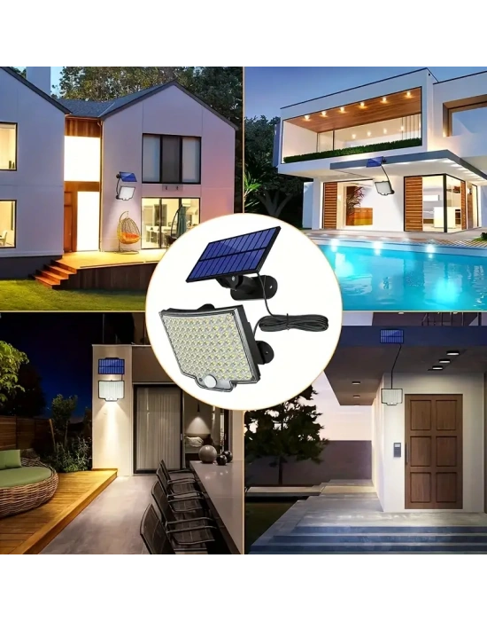 Solar Bahçe Aydınlatma Lambası 108 Led Lf-2501b