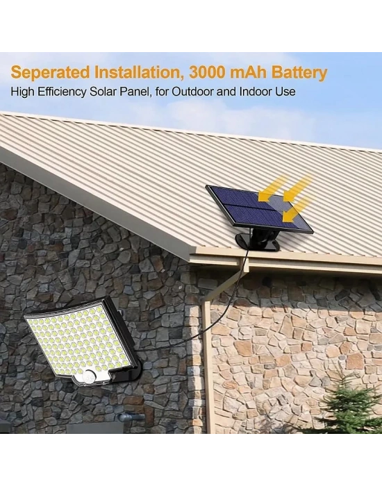 Solar Bahçe Aydınlatma Lambası 108 Led Lf-2501b