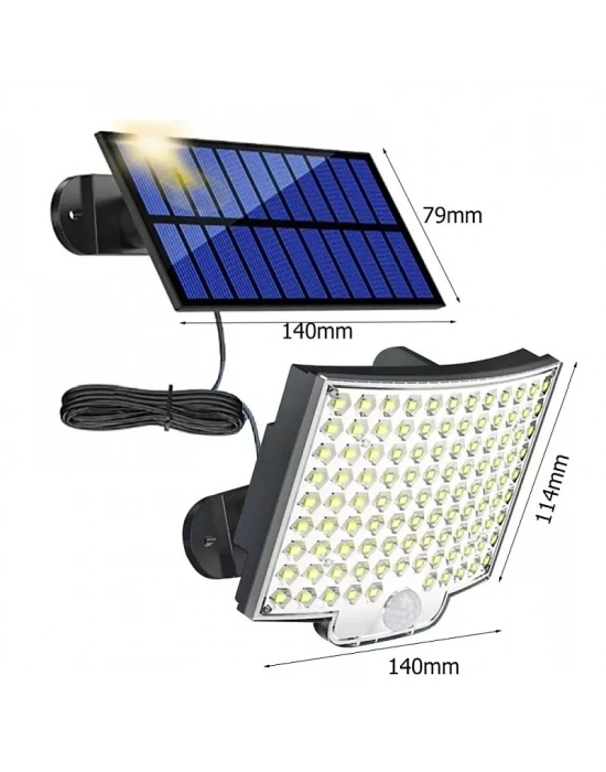 Solar Bahçe Aydınlatma Lambası 108 Led Lf-2501b