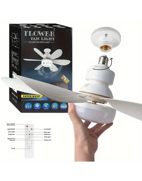 Tavan Vantilatörü Led Aydınlatmalı 3 İn 1 Vantilatör / Led Işık / Sivrisinek Kovar