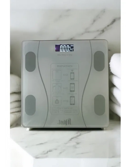 Egonex Dijital Baskül Yağ Ölçer Fonksiyonlu Akıllı Baskül Bluetooth Tartı - Vücut Analiz TF-1075
