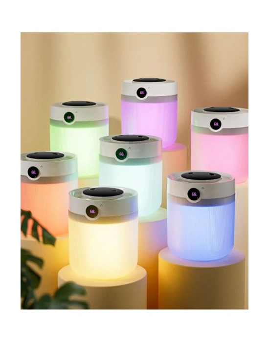 Ultrasonik Oda Hava Nemlendirici Çift Sprey Aromatherapy Ev Ofis Humudifier Rgb Işıklı 2lt