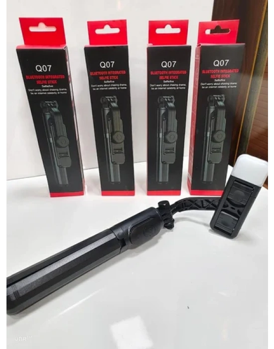 Universal Q07 6 Inç Halka Işık Taşınabilir Bluetooth Selfie Stick Tripod