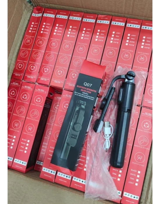 Universal Q07 6 Inç Halka Işık Taşınabilir Bluetooth Selfie Stick Tripod