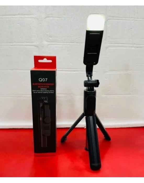 Universal Q07 6 Inç Halka Işık Taşınabilir Bluetooth Selfie Stick Tripod