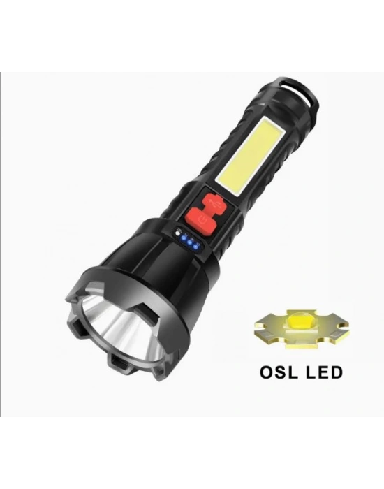 Usb Glare Charging Flashlight El Feneri Zj-05