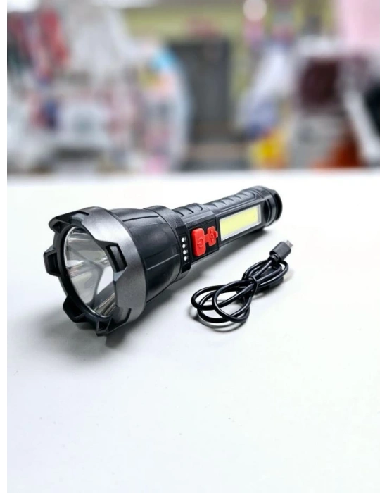 Usb Glare Charging Flashlight El Feneri Zj-05