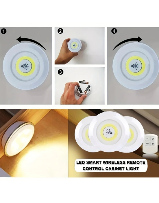 Uzaktan Kumandalı Yapışkanlı 3lü Led Spot Lamba