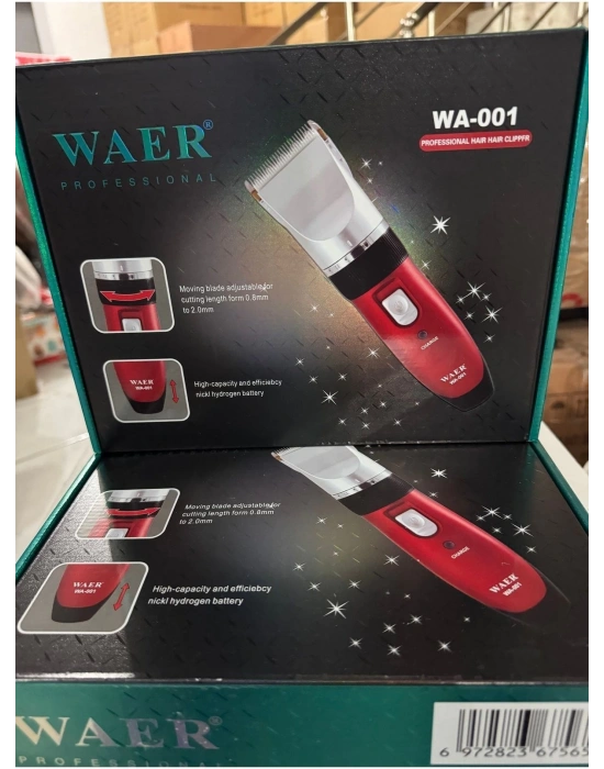 Waer Erkek Tıraş Makinesi Çift Batarya Berber Tipi Wa-001