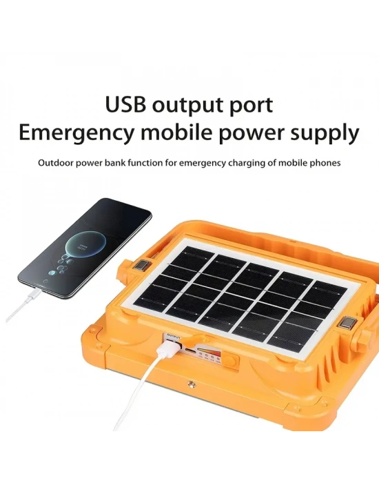 Wison Ws-5570 150w Güneş Enerjili Solar Kamp Feneri Projektör