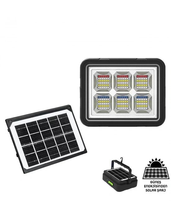 Wison Ws-5570 150w Güneş Enerjili Solar Kamp Feneri Projektör