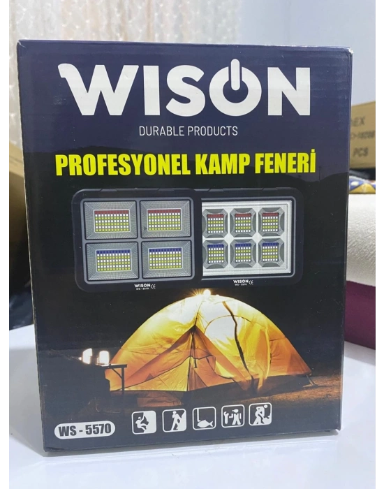 Wison Ws-5570 150w Güneş Enerjili Solar Kamp Feneri Projektör