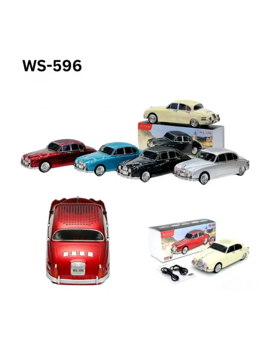 Ws-596 Araba Görünümlü Kablosuz Bluetooth Hoparlör Siyah