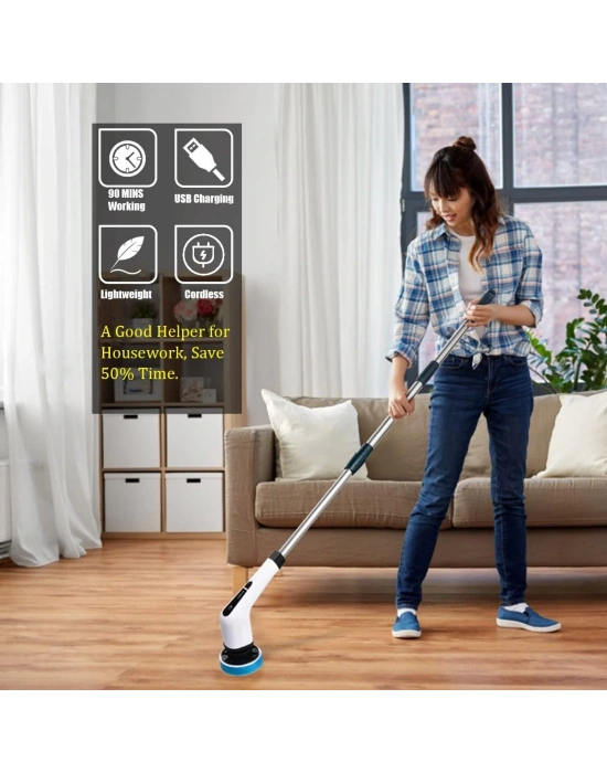 Yeni Nesil 7 Temizleme Başlıklı Dijital - Banyo-mutfak-araç Temizlik Fırçası Seti