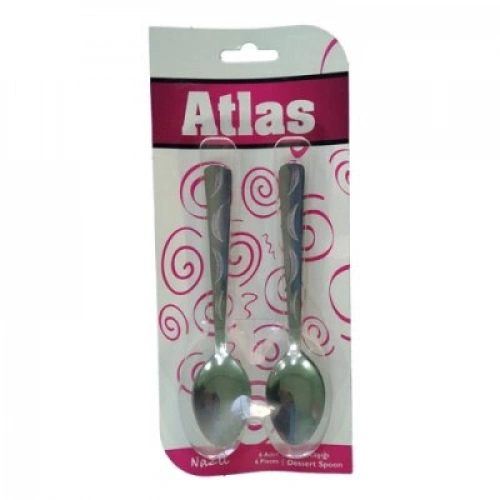 Egonex Atlas-704  6pcs Metal Tatlı Kaşık*50