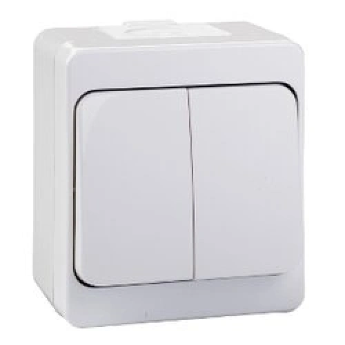 Egonex Atom ( Sıva Üstü ) Komitatörlü 2li Anahtar Priz*12x10