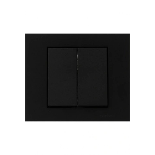 Egonex Atom ( Siyah ) Komitatörlü 2li Anahtar Priz*12x10