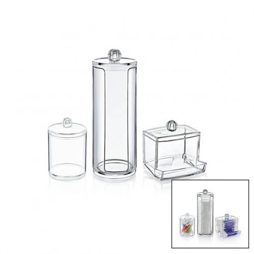Egonex Blackstone Krc-011 (3pcs) (disk) Makyaj Organizer Seti (mika Kristal Pls.) (kulak Çubuk Pamuklu & Makyaj Pamuk & Mendil)*24