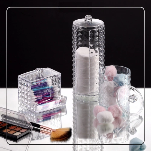 Egonex Blackstone Krc-028 Diamond ( 3lü ) Organizer Set (mika Kristal Plastik) (kulak Pamukluk & Makyaj Pamukluk & Mendillik)*24