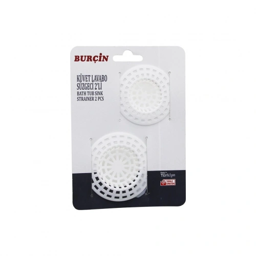 Egonex Burçin ( 2pcs ) Plastik Küvet Lavabo ( Süzgeç )*24x1