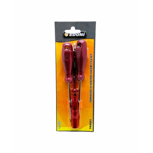 Egonex Edoni Tks-003 ( 3 Pcs Set ) Tornavida Yıldız & Düz & Kontrol Kalemi*120