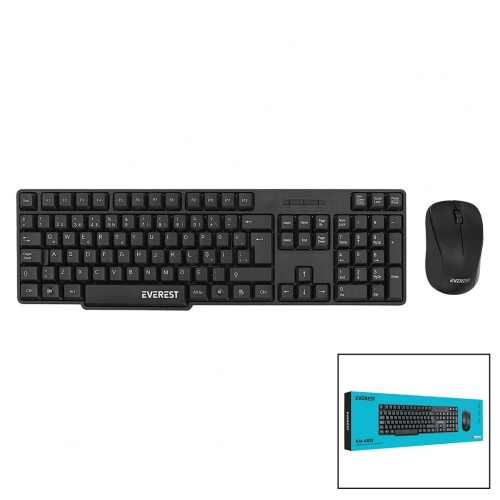 Egonex Everest Km-6852 ( Kablosuz ) İnce ( Klavye & Mouse ) Seti ( Q Kalvye )*20