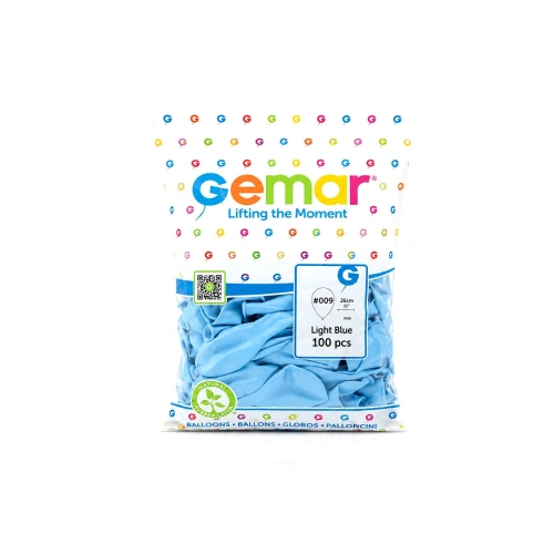Egonex Gemar Gm-90-09 ( İç Mekan & Açık Mavi ) Balon ( 10 & 26cm & 100pcs )*1x100