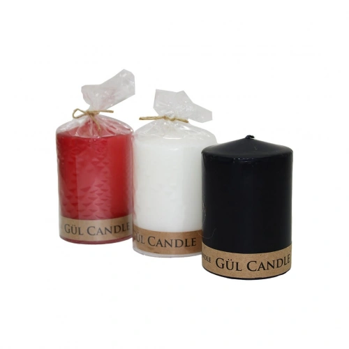 Egonex Gül Candle ( 7x10 & Orta ) ( Renkli ) Silindir Mum*20=k