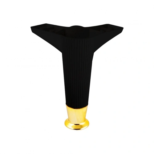 Egonex İbico-936 ( 15cm & Siyah & Gold Uçlu ) Plastik Mobilya & Koltuk Ayak*10x5