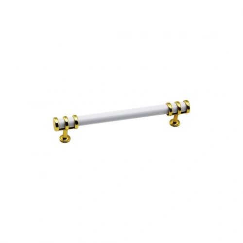 Egonex İbico-941 ( 12.8cm ) ( Yüzük Altın & Kulp Beyaz ) Boru Çekmece Kulp*10x5