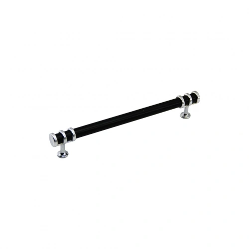 Egonex İbico-948 ( 12.8cm ) ( Yüzük Krom & Kulp Siyah ) Boru Çekmece Kulp*10x5
