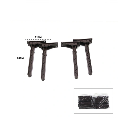 Egonex İbico-979 ( Kahverengi ) Sofra Ayak ( Komple Plastik ) ( 20cm ) ( Aç Kapa )*4x50